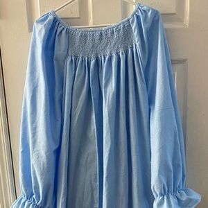Smocked Flannel Nightgown